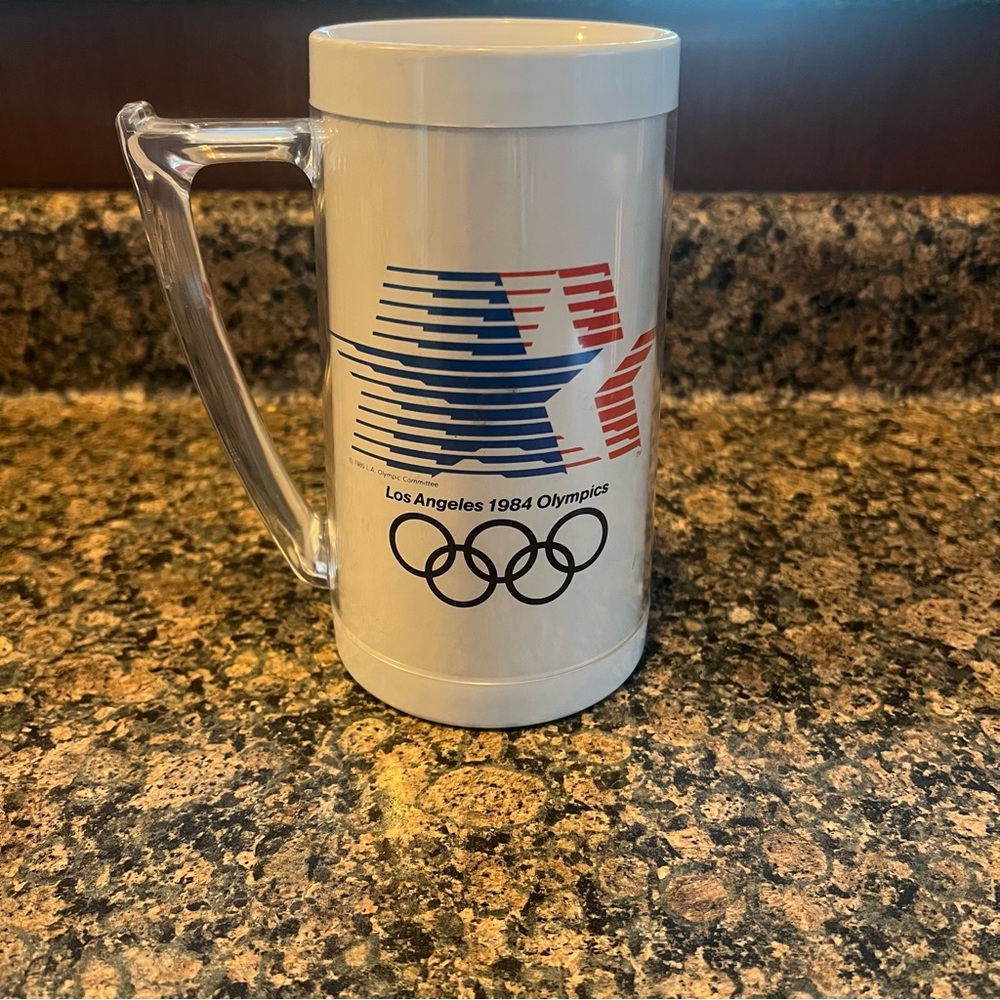 Los Angeles 1984 Olympics Plastic White Mug